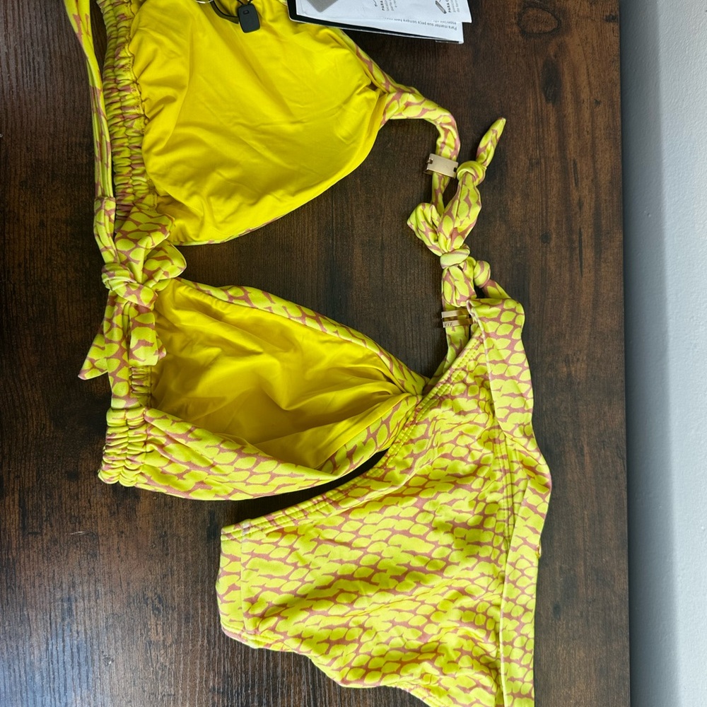 NWT Vix Mamba snake yellow Bia Tube Bikini Set Top D bottoms XS - Picture 9 of 9